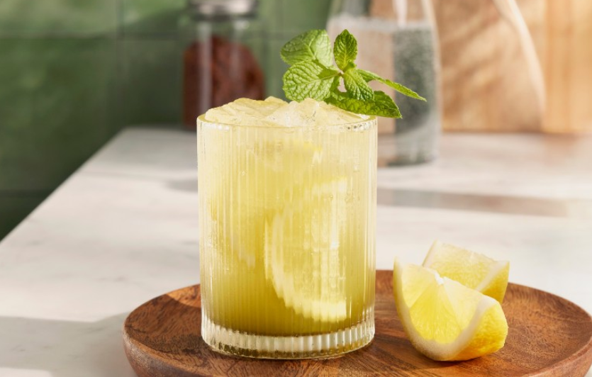 gr- Sparkling matcha fizz
